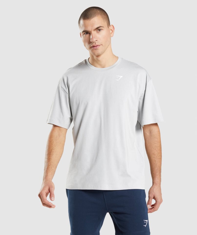 Koszulki Gymshark Essential Oversized Męskie Głęboka Szare | PL 849XKF